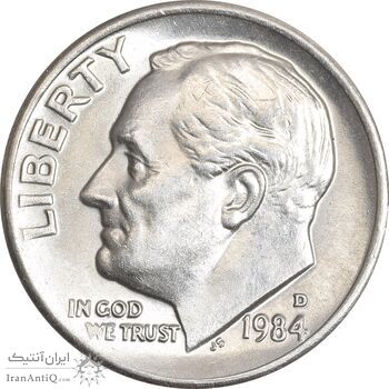 سکه 1 دایم 1984D روزولت - MS62 - آمریکا سکه 1 دایم 1984D روزولت - MS62 - آمریکا