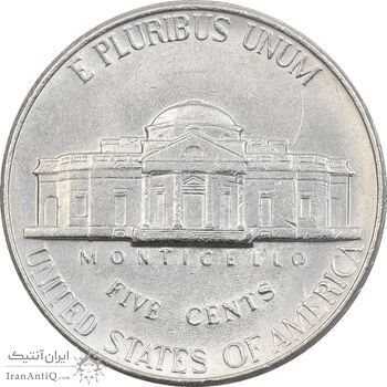 سکه 5 سنت 1990D جفرسون - EF45 - آمریکا