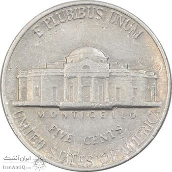 سکه 5 سنت 1988D جفرسون - EF45 - آمریکا