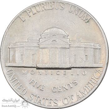 سکه 5 سنت 1971D جفرسون - EF40 - آمریکا