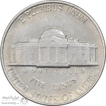 سکه 5 سنت 1990P جفرسون - EF40 - آمریکا