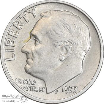 سکه 1 دایم 1973 روزولت - EF40 - آمریکا سکه 1 دایم 1973 روزولت - EF40 - آمریکا
