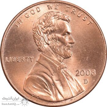 سکه 1 سنت 2008D لینکلن - MS66 - آمریکا