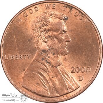 سکه 1 سنت 2000D لینکلن - MS65 - آمریکا