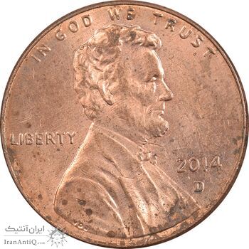 سکه 1 سنت 2014D لینکلن - MS61 - آمریکا