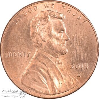 سکه 1 سنت 2014D لینکلن - MS62 - آمریکا