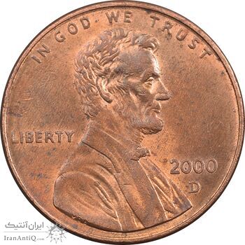 سکه 1 سنت 2000D لینکلن - MS62 - آمریکا