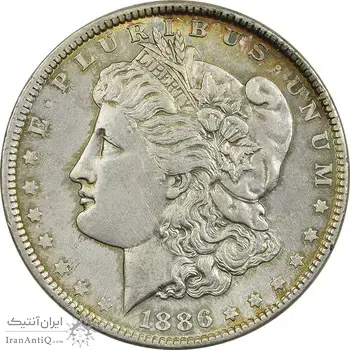 سکه یک دلار 1886 مورگان - MS62 - آمریکا