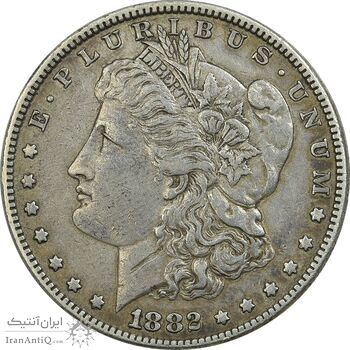 سکه یک دلار 1882 مورگان - EF45 - آمریکا سکه یک دلار 1882 مورگان - EF45 - آمریکا