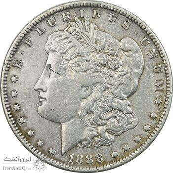 سکه یک دلار 1888 مورگان - EF40 - آمریکا
