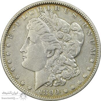 سکه یک دلار 1890 مورگان - EF45 - آمریکا