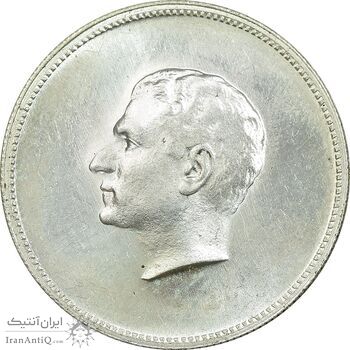 مدال یادبود نقره منشور کوروش بزرگ 1350 - MS64 - محمد رضا شاه