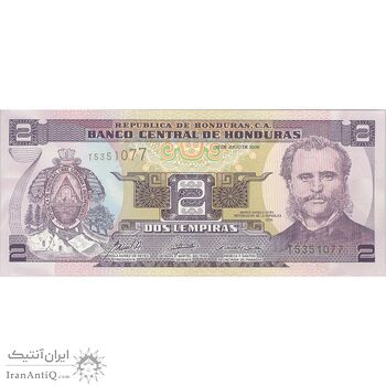 اسکناس 2 لمپیرا 2006 جمهوری - تک - UNC63 - هندوراس