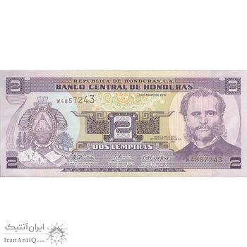 اسکناس 2 لمپیرا 2010 جمهوری - تک - UNC63 - هندوراس