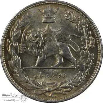سکه 2000 دینار 1307 - MS63 - رضا شاه