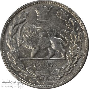 سکه 2000 دینار 1306 تصویری - ضرب تهران - MS63 - رضا شاه