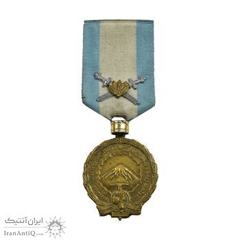 نشان برنز فدراسیون کوه نوردی ایران - با روبان - EF - محمد رضا شاه