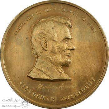 مدال یادبود آبراهام لینکلن رئیس جمهور آمریکا - AU - ایالات متحده آمریکا مدال یادبود آبراهام لینکلن رئیس جمهور آمریکا - AU - ایالات متحده آمریکا