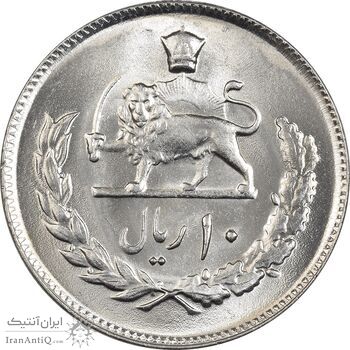 سکه 10 ریال 2357 - MS62 - محمد رضا شاه سکه 10 ریال 2357 - MS62 - محمد رضا شاه