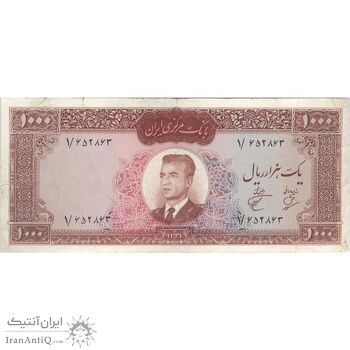 اسکناس 1000 ریال 1341 - تک - VF25 - محمد رضا شاه