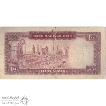 اسکناس 100 ریال 1342 - تک - VF20 - محمد رضا شاه