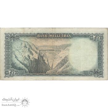 اسکناس 200 ریال سری سوم - تک - VF30 - محمد رضا شاه اسکناس 200 ریال سری سوم - تک - VF30 - محمد رضا شاه