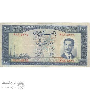 اسکناس 200 ریال 1330 - تک - VF20 - محمد رضا شاه