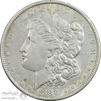 سکه یک دلار 1888 مورگان - EF40 - آمریکا