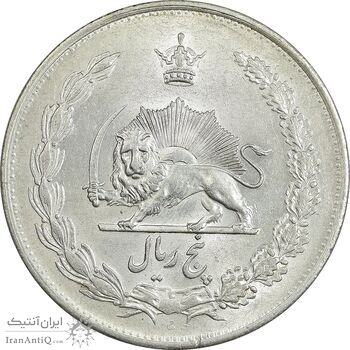 سکه 5 ریال 1310 - MS60 - رضا شاه