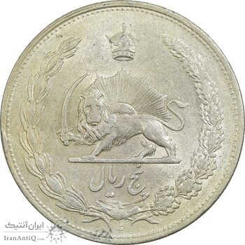 سکه 5 ریال 1310 - AU58 - رضا شاه