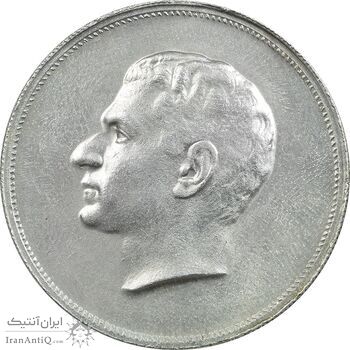 مدال نقره بیست و پنجمین سال سلطنت 1344 - UNC - محمدرضا شاه