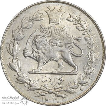 سکه 1000 دینار 1330 خطی - MS62 - احمد شاه