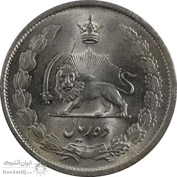 سکه 10 ریال 1323 - MS62 - محمد رضا شاه
