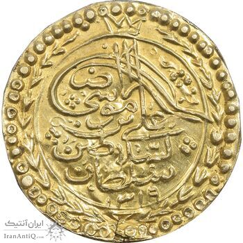 سکه طلا پولکی امام رضا (ع) 1319 - EF - مظفرالدین شاه