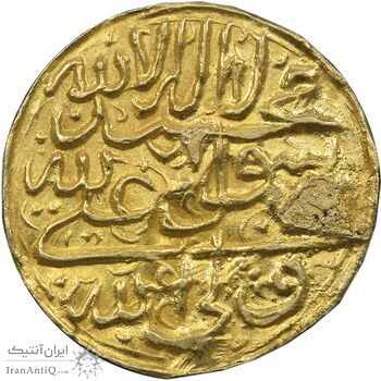 سکه طلا پولکی امام رضا (ع) - EF - مظفرالدین شاه