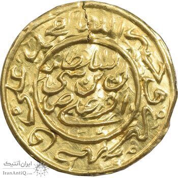 سکه طلا پولکی امام رضا (ع) 1304 - AU - ناصرالدین شاه