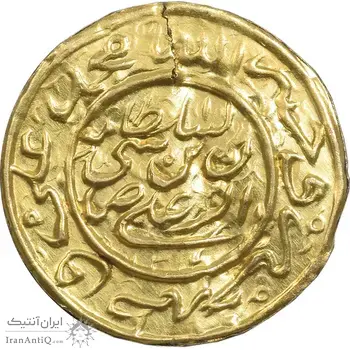 سکه طلا پولکی امام رضا (ع) 1304 - AU - ناصرالدین شاه