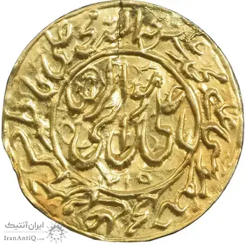 سکه طلا پولکی امام رضا (ع) 1304 - AU - ناصرالدین شاه