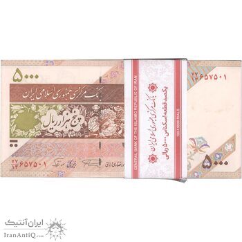 بسته اسکناس 5000 ریال (نمازی - نوربخش) - UNC - جمهوری اسلامی