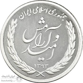 مدال نقره گرامیداشت هفته دولت 1393 - UNC - جمهوری اسلامی