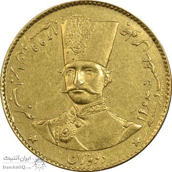 سکه طلا 2 تومان 1299 تصویری - AU58 - ناصرالدین شاه