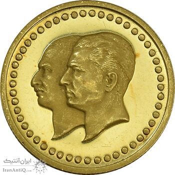 مدال طلا 2.5 گرمی بانک ملی - MS62 - محمد رضا شاه