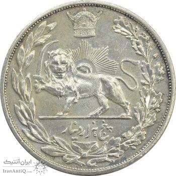 سکه 5000 دینار 1306L تصویری - EF45 - رضا شاه