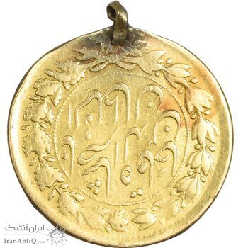 سکه طلا 5000 دینار 1305 تصویری - EF - ناصرالدین شاه