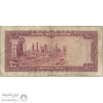 اسکناس 100 ریال 1333 - تک - F - محمد رضا شاه