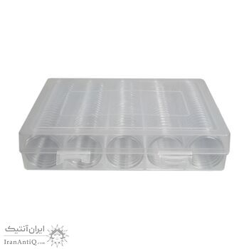 باکس کپسول سکه - پک 120 عددی و فوم نگهدارنده