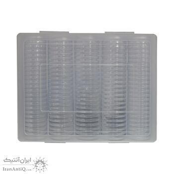باکس کپسول سکه - پک 120 عددی و فوم نگهدارنده