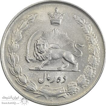 سکه 10 ریال 1335 - AU58 - محمد رضا شاه