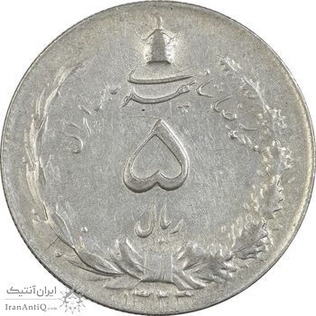 سکه 5 ریال 1323 - EF45 - محمد رضا شاه