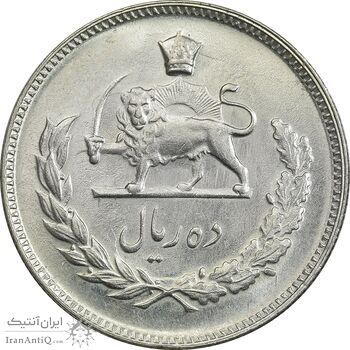 سکه 10 ریال 1351 - MS63 - محمد رضا شاه سکه 10 ریال 1351 - MS63 - محمد رضا شاه